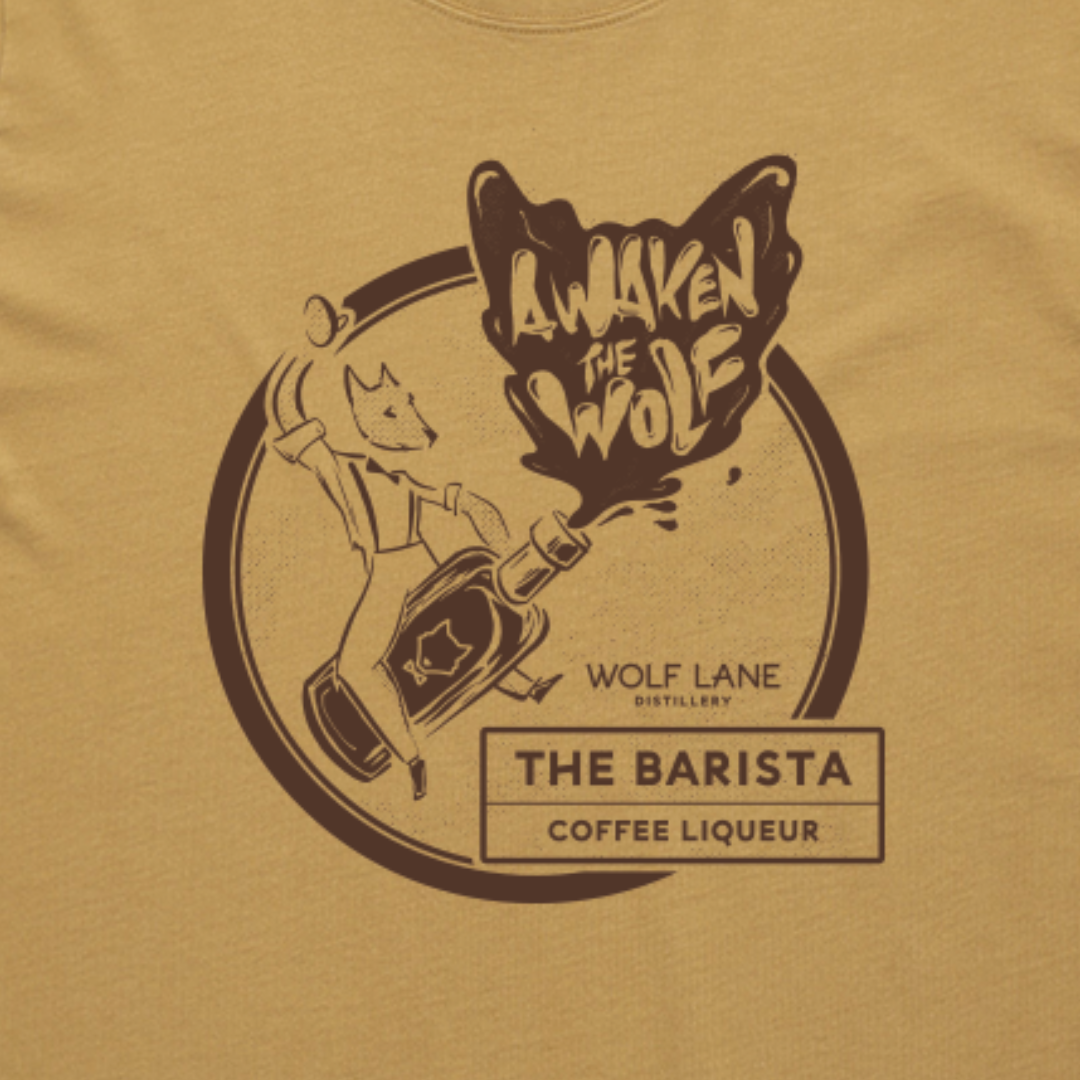 The Barista tshirt close up